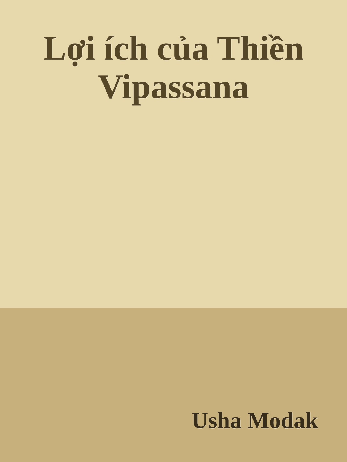 Lợi ích của Thiền Vipassana