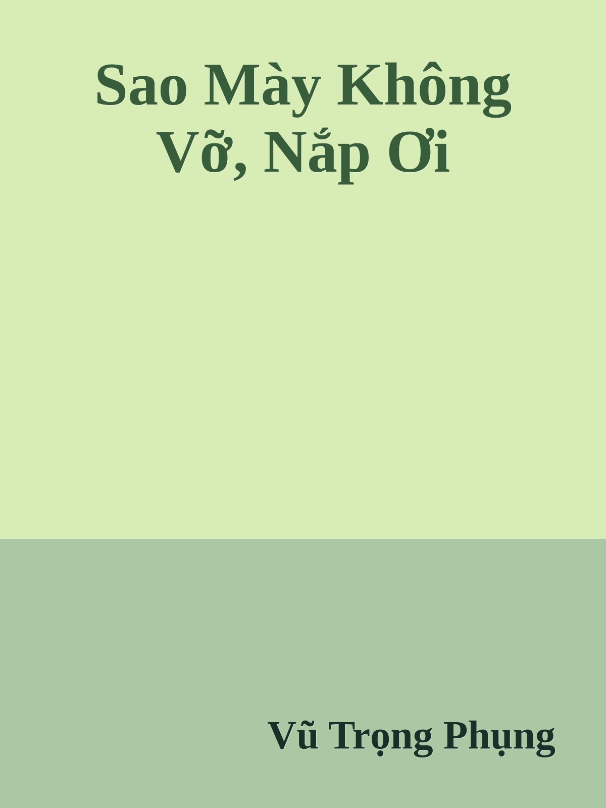 Sao Mày Không Vỡ, Nắp Ơi