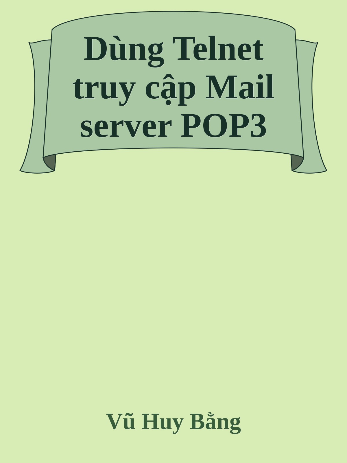 Dùng Telnet truy cập Mail server POP3