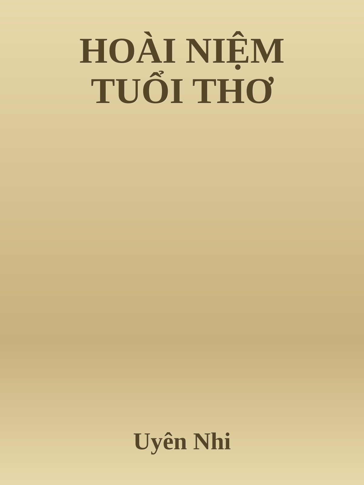 HOÀI NIỆM TUỔI THƠ