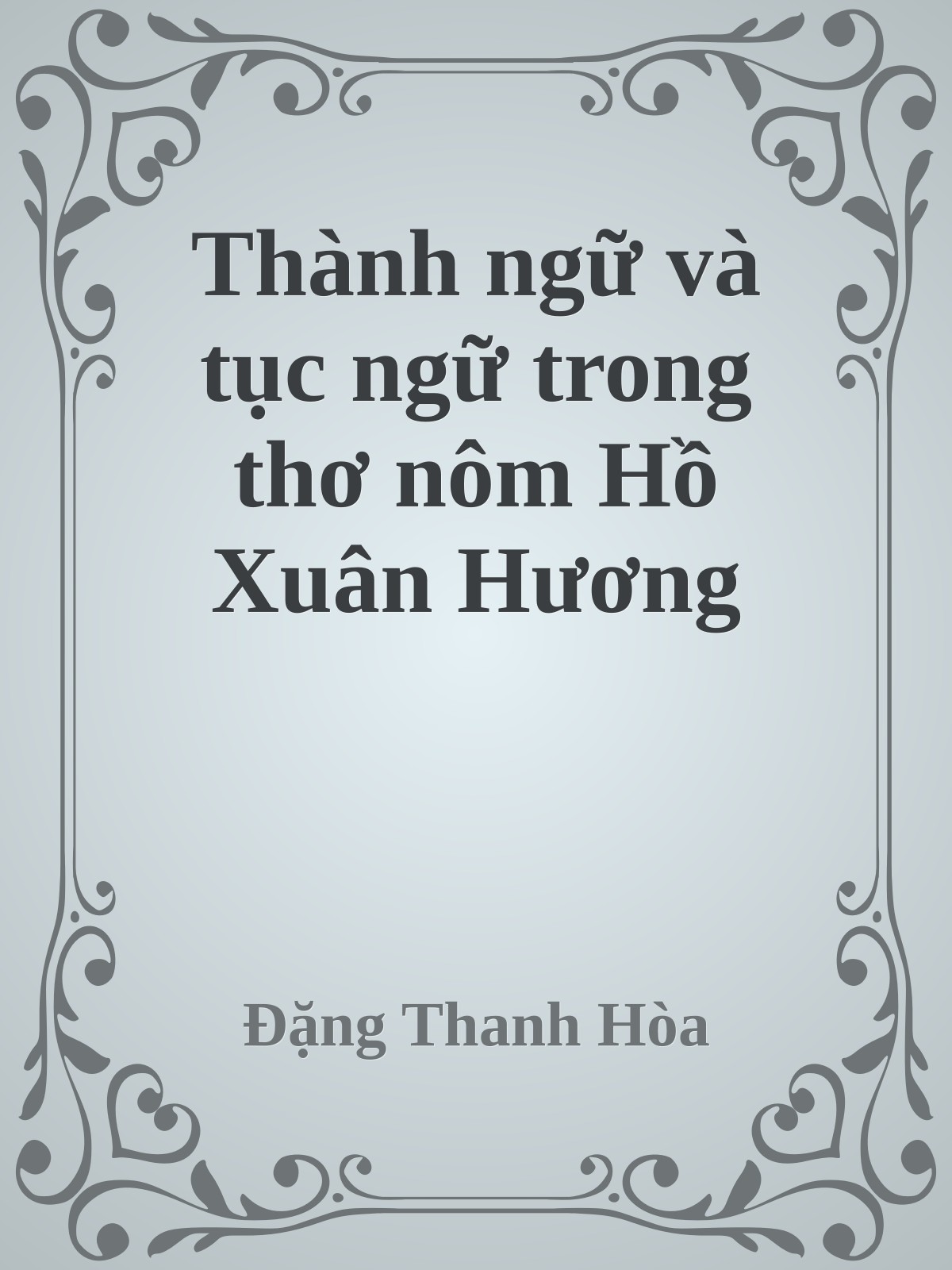 Thành ngữ và tục ngữ trong thơ nôm Hồ Xuân Hương