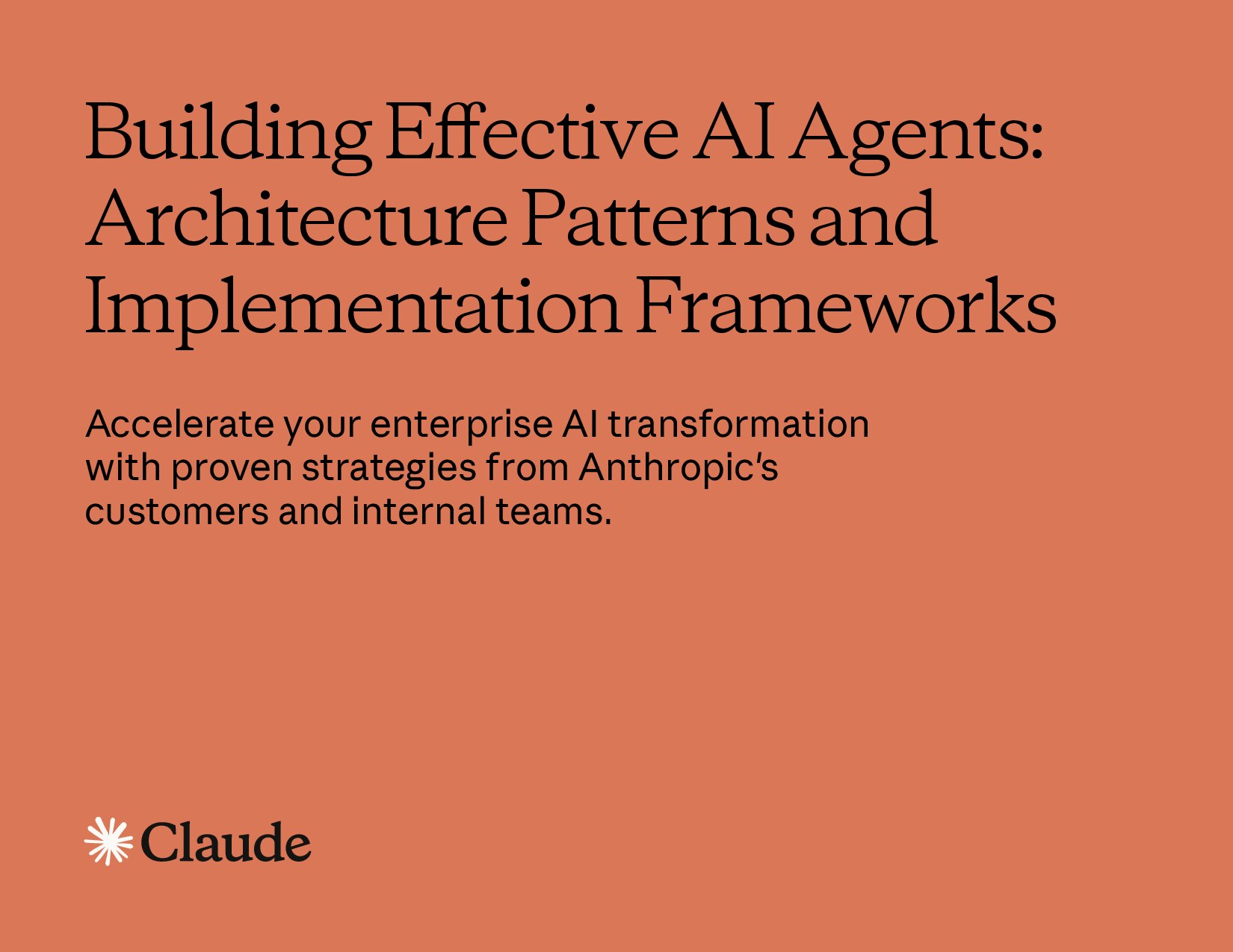 Building Effective AI Agents- Architecture Patterns and Implementation Frameworks