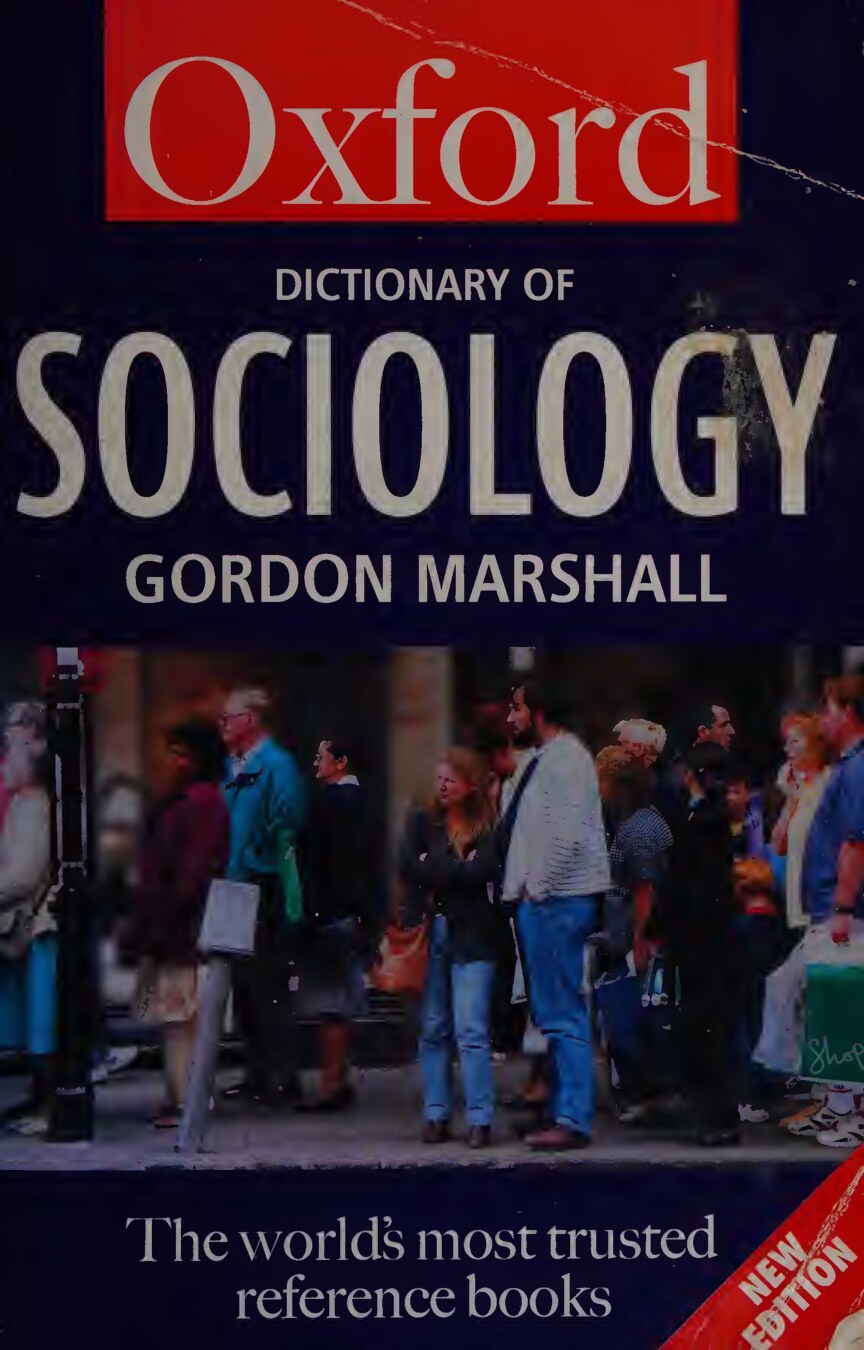 A Oxford dictionary of sociology